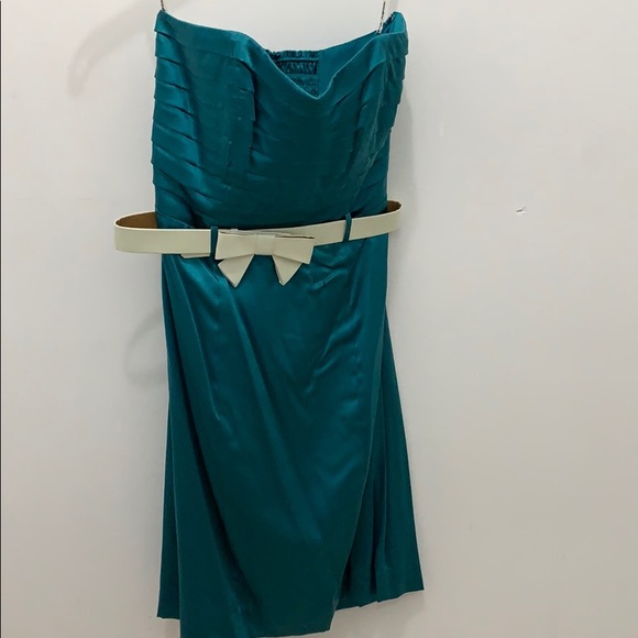 Betsy Johnson, NEW! Silk turquoise dress - Picture 2 of 7
